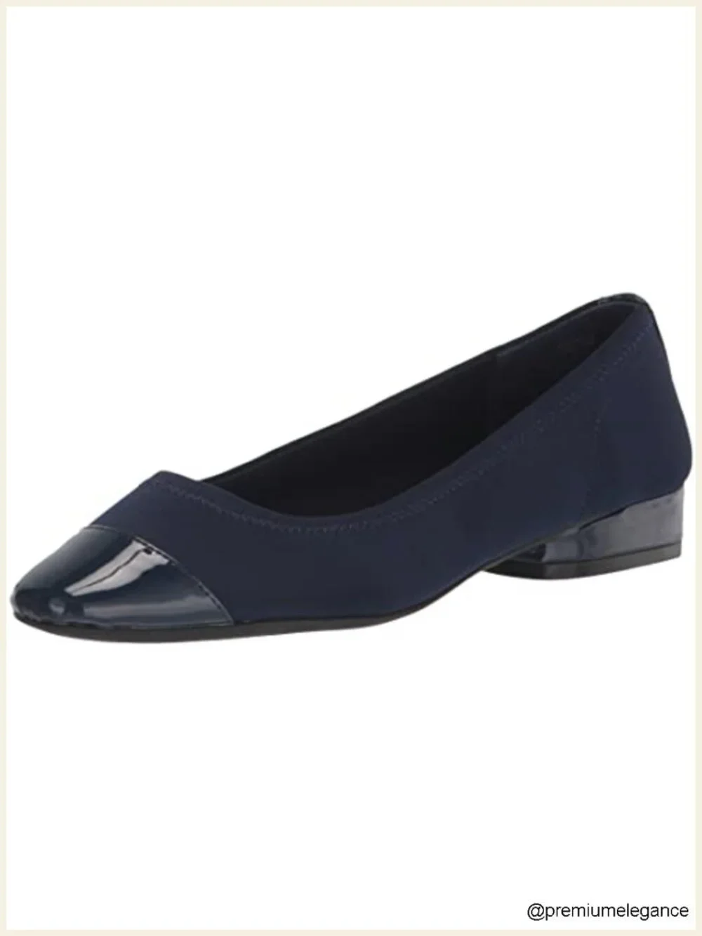 Anne Klein Carlie Ballet Flats, Faux Leather Slip-Ons, Memory Foam Work Shoes